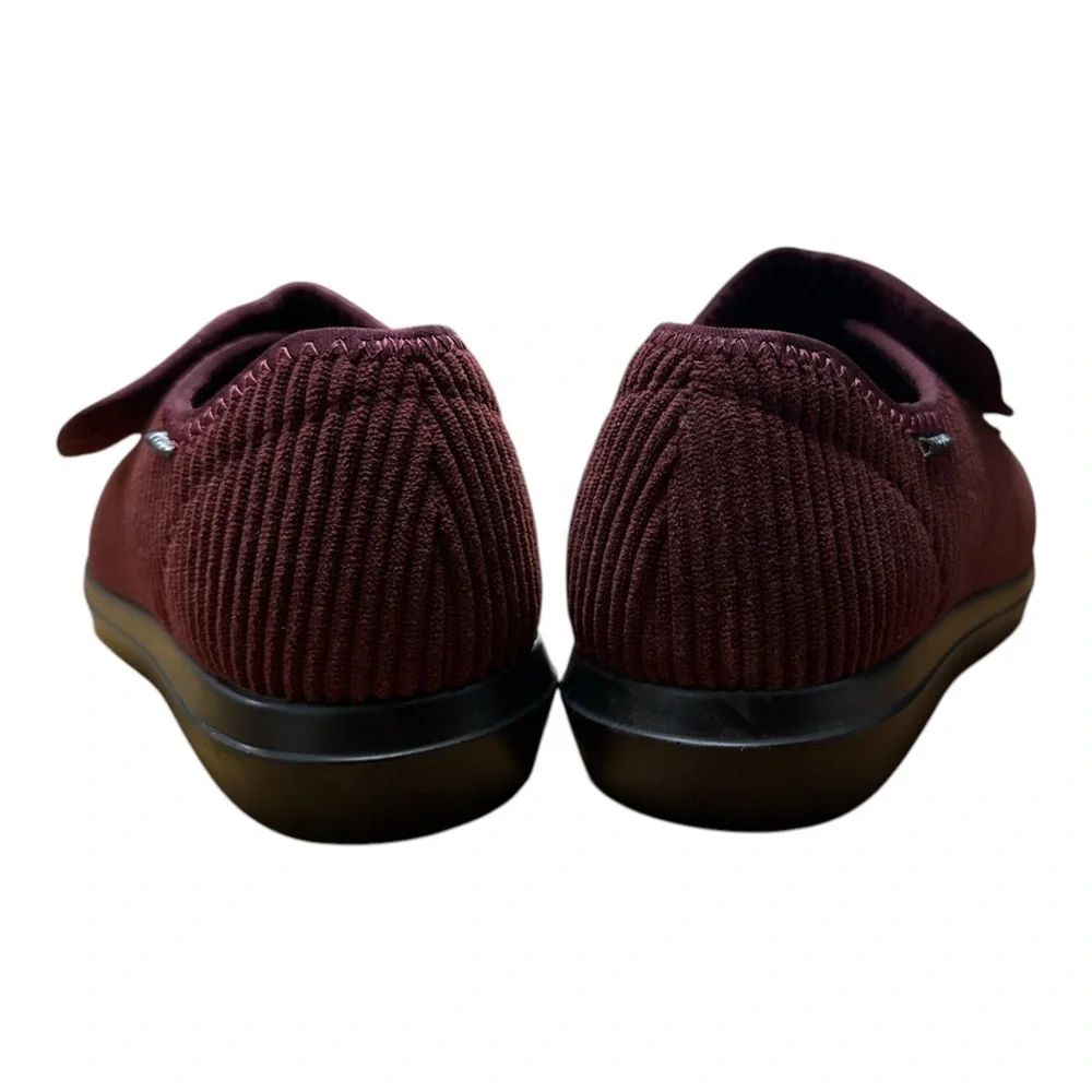 Propet Red Loafers with Velcro Strap and Cushioned Comfort